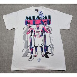 Miami Heat Shirt Mens Large White NBA Basketball 2012 Champs UNK‎ Graphic Tee